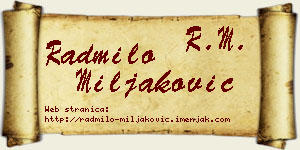 Radmilo Miljaković vizit kartica